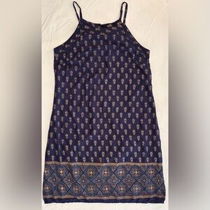 🌙Celestial Navy Blue India Dress - XL - Boho Indie Hippie Whimsigoth